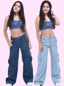 Young Girls Pants - 彩色 - 查看 1