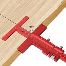 One Piece Red Precision Pocket Ruler T-Type Scribing Ruler - Red - View 8