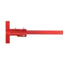 One Piece Red Precision Pocket Ruler T-Type Scribing Ruler - Red - View 4