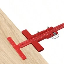 One Piece Red Precision Pocket Ruler T-Type Scribing Ruler - Red - View 7