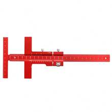 One Piece Red Precision Pocket Ruler T-Type Scribing Ruler - Red - View 3