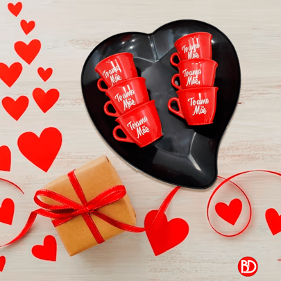 Conjuntos de Xícaras e Pires de Café,