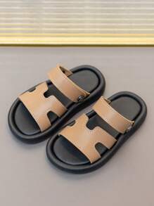 Kindermoden Sandalen, Jungen Offene Zehen Strandschuhe Und Mädchen Beiläufige Slipper Mit Weicher Sohle
