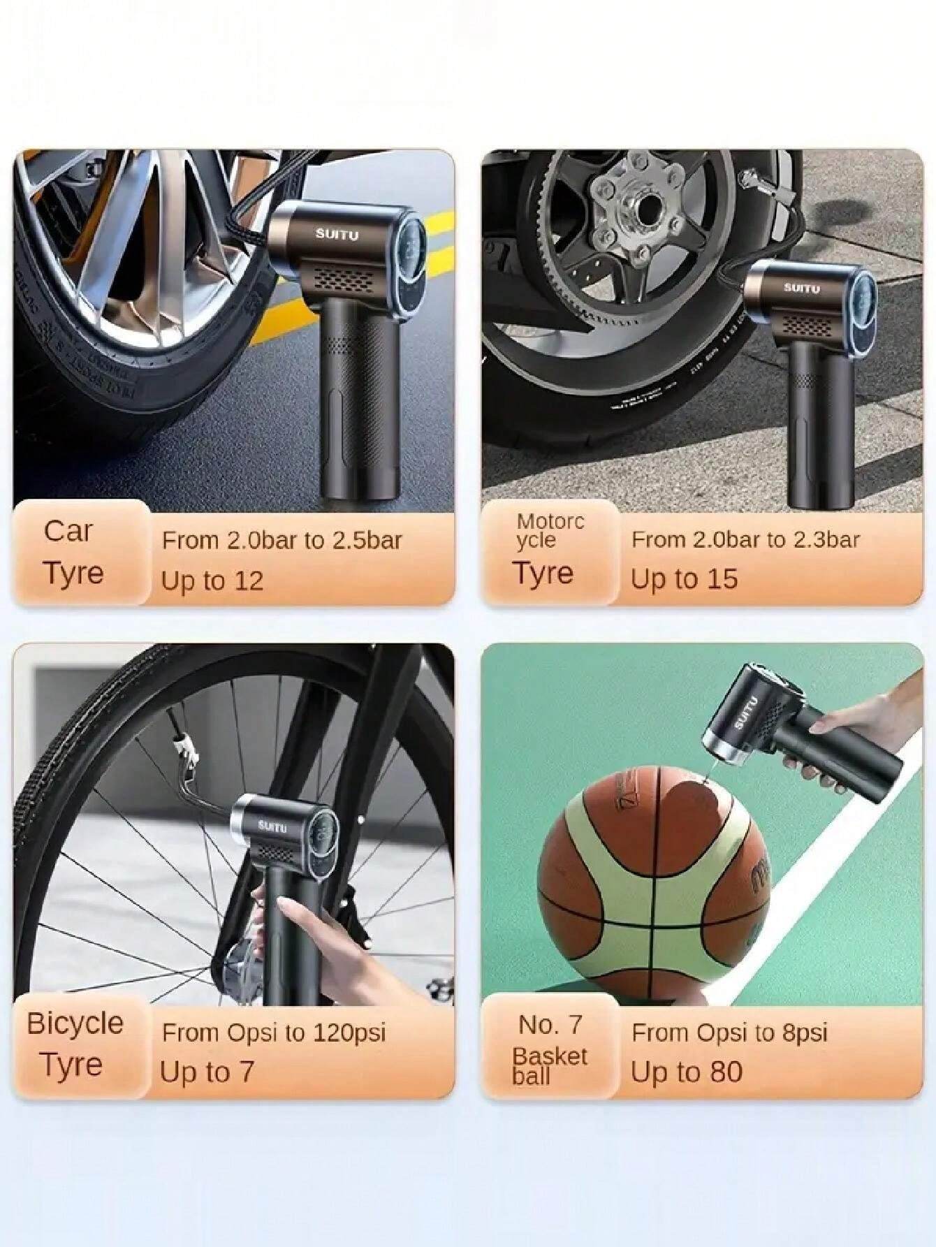 150PSI Handheld Air Compressor Electric Wireless Portable Tire Inflator