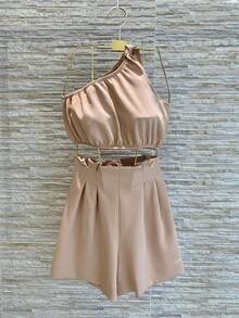 Women Two-Piece Outfits - 米色 - 查看 1