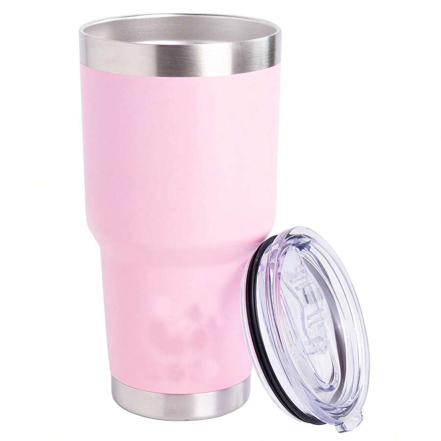 Termos para Agua - Termo Tumbler Rosa Claro | Vaso Termico 30oz - 900ml | Vasos de Acero Inoxidable - Termos para Cafe - Mantiene la Temperatura | Regalos Para Mujer - Regalos para Hombre - Rosa - Ver 1