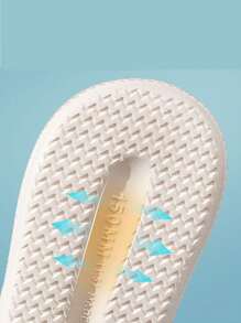 1pair Boys' And Girls' Cartoon Eva Slip-On Two Wearing Design Cute Flat Sandals For Spring And Summer - White - View 8