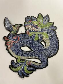 1 pieza Parche Bordado Termoadhesivo Para Ropa Con Diseño de Dragón - Multicolor - Ver 2