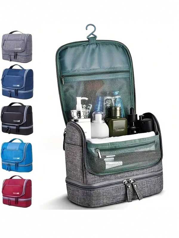 1pc Travel Toiletry Wash Bag, Portable Zipper Makeup Bag, Travel Waterproof Storage Bag Cosmetic Bag Cosmetic Storage Organizer Cosmetics Bags Cosmetic Organiser Toiletry Bags Summer Travel Essentials For Beach Vacation Holiday School Supplies Dorm Essentials Back To School