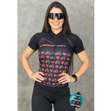 Women Cycling Jersey - Maroon - View 2