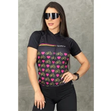 Women Cycling Jersey - Maroon - View 5