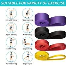 1 dây kháng lực đàn hồi, dây kháng lực TPE đa năng dùng cho thể dục, tập luyện sức mạnh, yoga, xây dựng cơ bắp, định hình vóc dáng, unisex. - Nhiều màu - Xem 4
