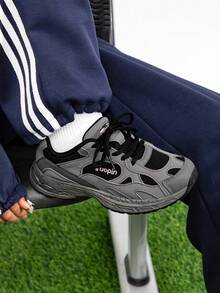 2024春季新款情侶厚底粗跟運動鞋,情侶戶外登山鞋 - 黑色 - 查看 4