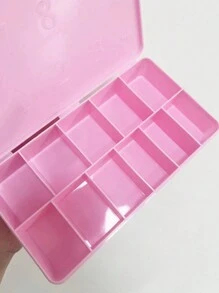 多格假指甲收纳盒，1 件便携式化妆品收纳盒，防尘旅行化妆品收纳盒，适用于指甲水钻、按压指甲、珠子、珠宝珠子、鱼饵 - 粉色、房间、家居、卧室、浴室、房子、粉色房间、客厅装饰、旅行用品、礼品袋、送给妈妈、爸爸、男士、朋友、老师、生日、婚礼、书桌、架子、配件、礼品盒、有趣的礼物、存储