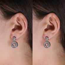 Dangle Earrings - 銀色 - 查看 3