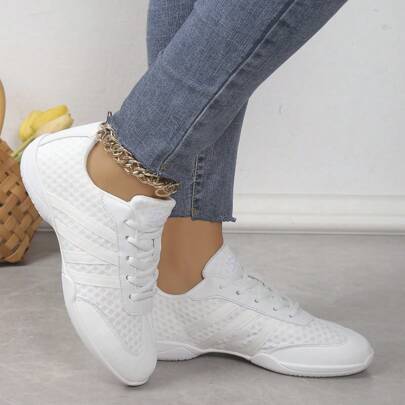 Atletiska sportskor för kvinnor, vita dansskor, aerobicsskor, träningsskor för flickor, sändningsgymnastikskor för träningstävlingar, balettkläder