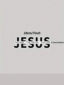 Jesus The Way The Truth The Life Christian Vinyl Decal Car Sticker - White - View 2