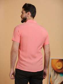 Men Shirts - 粉色 - 查看 3