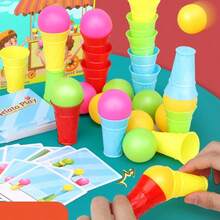 Ice Cream Game High Stacking Card Matching Game Interactive Board Game Play Set(Random Color) - Multicolor - View 1