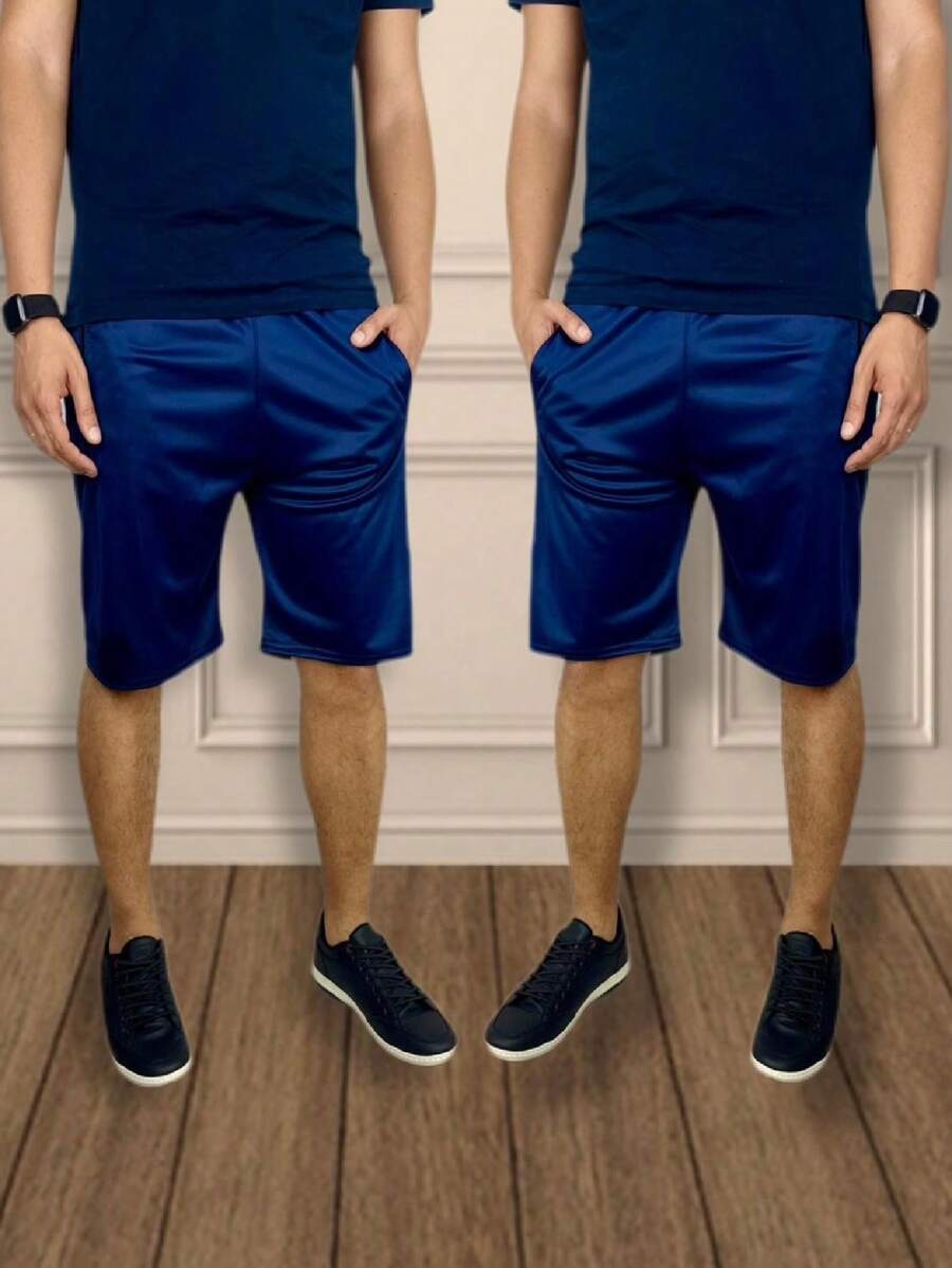 Men Shorts - 藏蓝色 - 查看 1