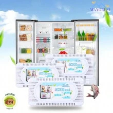 Desodorante para refrigerador, purificador de aire para el hogar, caja de carbón activado de bambú, eliminador de olores a prueba de moho,W-BB-156 - Blanco - Ver 9