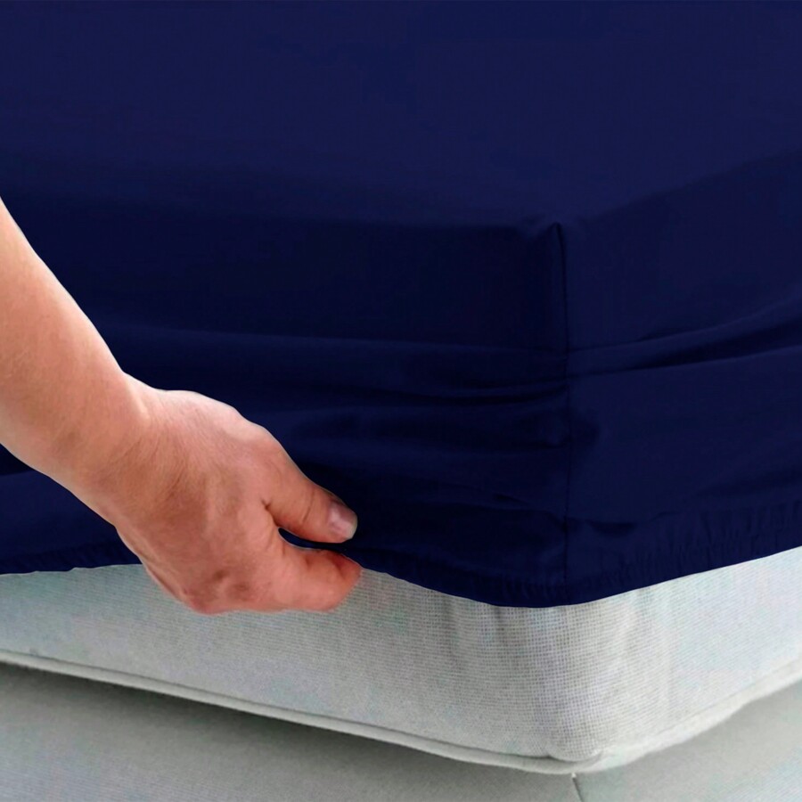 Fitted Sheet With Elastic All Around 40 Cm HEIGHT Percale Flex 400