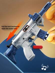 1pc Manual Pump Action Water Gun, Summer Outdoor Water Toy, For Water Fighting Games In Swimming Pool - Blue - View 4