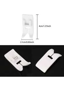 1台家用多功能縫紉機,具有皮革滑動材料按腳塑鋼非粘按腳,家庭縫紉機縫紉配件,縫紉機配件,diy縫紉配件 - 白色 - 查看 2