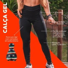 Conjunto de Ciclismo Feminino Bike Pedal Camisa Manga Curta com Proteção UV e Calça com Proteção em GEL - Pink - Visão 8