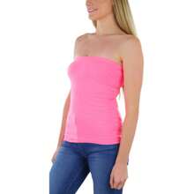 ToBeInStyle Women's Soft Comfy Cotton Layering Tube Tops - 全長 - 霓虹薄荷 - 查看 6