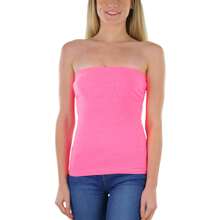 ToBeInStyle Women's Soft Comfy Cotton Layering Tube Tops - 全長 - 霓虹薄荷 - 查看 4
