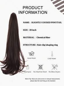 女性專用合成材料爪夾馬尾髮束延伸,略微竪起的馬尾髮型髮片