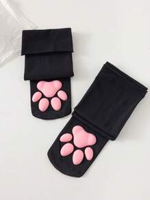 Women's Over-The-Knee High Socks, Harajuku Style, Sexy Compression Thigh High Stocking With 3d Cat Claw Design, Y2k