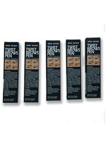 5PCS Double-Ended Eyebrow Pencil, Waterproof, No Color Fading, Long-Lasting, Smudge-Proof, Improve The Fluidity Of Eyebrow Hair, One End Eyebrow Pencil And One End Eyebrow Brush Extreme For Drawing Eyebrows