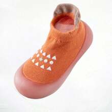 1雙嬰幼兒鞋襪秋冬軟底兒童襪防滑透氣秋季寶寶室內地板襪1歲 - 紅木色 - 查看 3