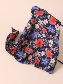 1pc Cute Ditsy Floral Puppy/Small Dog Triangle Bandana, Pet Accessories - View 5