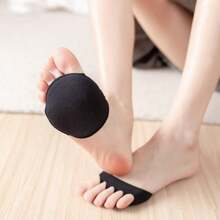 Sports Outdoor Invisible Foot Pads Socks, Toeless Socks With Non-Slip Forefoot Cushion And Five Toes - Black - View 6