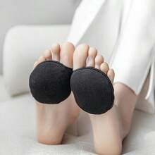 Sports Outdoor Invisible Foot Pads Socks, Toeless Socks With Non-Slip Forefoot Cushion And Five Toes - Black - View 4