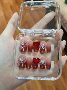 1Pc High-End Transparent Nail Art Storage Box For Nail Tips And Cosmetics Fake Nail Storage - Clear - View 1