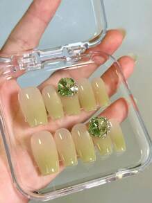 1Pc High-End Transparent Nail Art Storage Box For Nail Tips And Cosmetics Fake Nail Storage - Clear - View 4