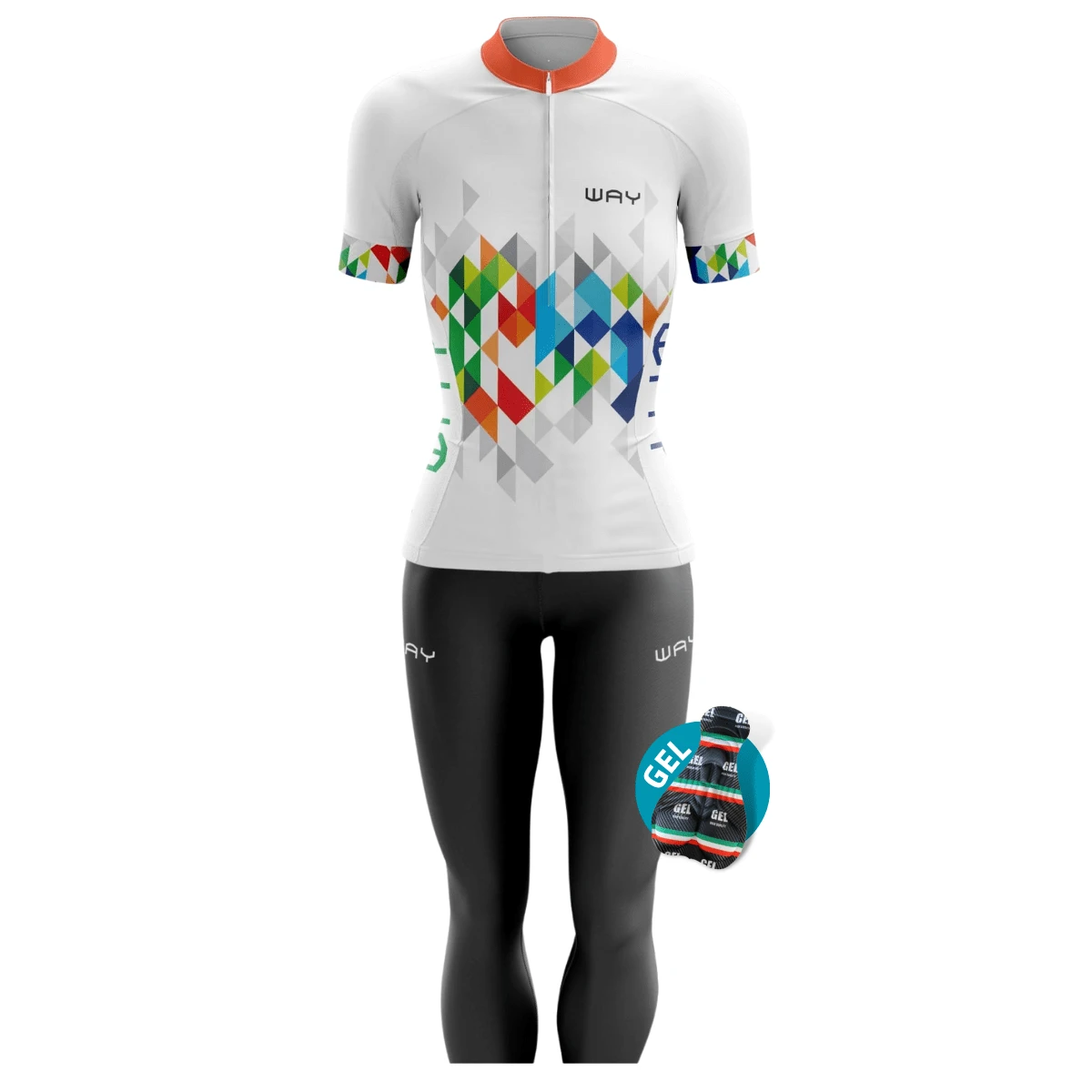 Women Cycling Jersey - White - View 1