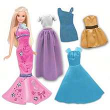 Kit de muñecas con accesorios para niñas, linda muñeca con vestidos - Multicolor - Ver 1