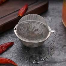 1pc, Mesh Seasoning Ball, Spice Ball, Metal Tea Bag, Tea Ball, Tea Strainer, Tea Steeper, Mesh Tea Infuser, Premium Tea Filter, Mesh Tea Filter, Creative Tea Separator, Kitchen Accessories, Kitchen Tool