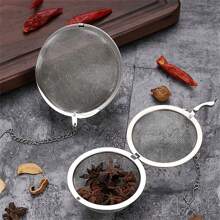 1pc, Mesh Seasoning Ball, Spice Ball, Metal Tea Bag, Tea Ball, Tea Strainer, Tea Steeper, Mesh Tea Infuser, Premium Tea Filter, Mesh Tea Filter, Creative Tea Separator, Kitchen Accessories, Kitchen Tool