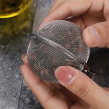 1pc, Mesh Seasoning Ball, Spice Ball, Metal Tea Bag, Tea Ball, Tea Strainer, Tea Steeper, Mesh Tea Infuser, Premium Tea Filter, Mesh Tea Filter, Creative Tea Separator, Kitchen Accessories, Kitchen Tool