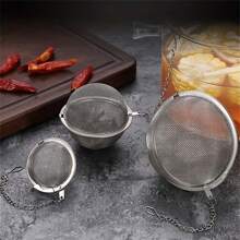 1pc, Mesh Seasoning Ball, Spice Ball, Metal Tea Bag, Tea Ball, Tea Strainer, Tea Steeper, Mesh Tea Infuser, Premium Tea Filter, Mesh Tea Filter, Creative Tea Separator, Kitchen Accessories, Kitchen Tool