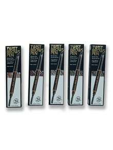 5PCS Double-Ended Eyebrow Pencil, Waterproof, No Color Fading, Long-Lasting, Smudge-Proof, Improve The Fluidity Of Eyebrow Hair, One End Eyebrow Pencil And One End Eyebrow Brush Extreme For Drawing Eyebrows