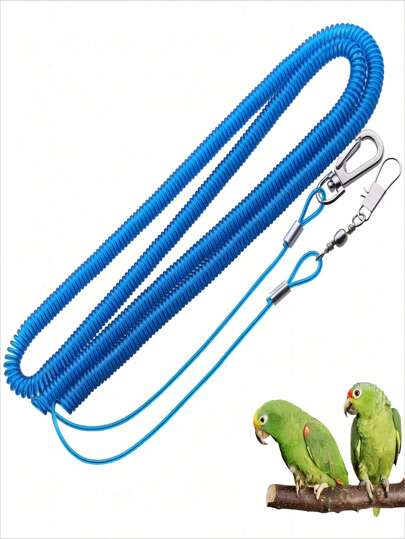 1pc 3/6/10/15/20m Parrot Leash Flying Training Rope For Parakeets, African Grey, Cockatiel, Lovebird, Bird Trainer Tool