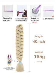 Tóc nối bện sẵn 40 inch, đóng gói đơn, sợi tổng hợp chịu nhiệt độ thấp, tóc bện móc nhiều màu sắc chuyên nghiệp bằng sợi tổng hợp, phù hợp cho phụ nữ và trẻ em sử dụng hàng ngày, lễ hội và cosplay, chất liệu mềm mại như lông dê, có thể tạo kiểu bằng nhiệt, 165g/gói, tóc nối bện, thích hợp cho Halloween, Năm mới, lễ hội hóa trang, lễ hội âm nhạc và quà Giáng sinh. - Màu be - Xem 7