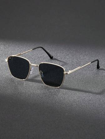 1 pezzo occhiali da uomo con montatura geometrica, in stile punk classico, in rame, accessori eleganti per pesca all'aperto, viaggi, festival musicali, spiaggia, stile strada e adatti a maglioni, giacche, felpe con cappuccio, pantaloni in pelle e cargo, per estate, spiaggia, viaggi e attività all'aperto